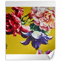 Textile Printing Flower Rose Cover Canvas 8  X 10  by Sapixe