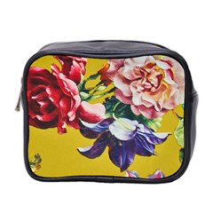 Textile Printing Flower Rose Cover Mini Toiletries Bag (two Sides)