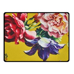 Textile Printing Flower Rose Cover Fleece Blanket (small) by Sapixe