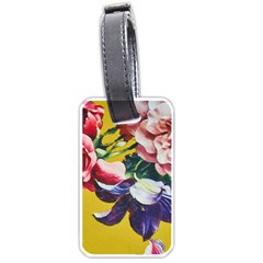 Textile Printing Flower Rose Cover Luggage Tags (one Side)  by Sapixe