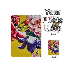 Textile Printing Flower Rose Cover Playing Cards 54 (mini)