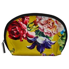 Textile Printing Flower Rose Cover Accessory Pouch (large) by Sapixe