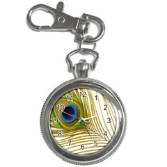 Peacock Feather Plumage Colorful Key Chain Watches by Sapixe