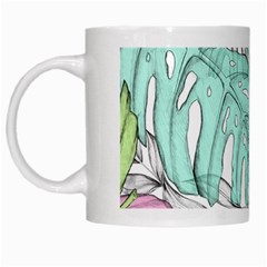 Leaves Tropical Nature Plant White Mugs by Sapixe