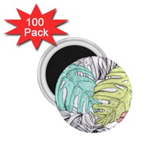 Leaves Tropical Nature Plant 1 75  Magnets (100 Pack)  by Sapixe