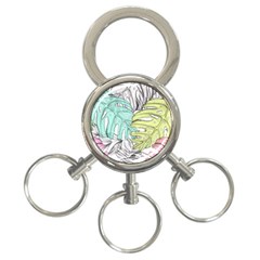 Leaves Tropical Nature Plant 3-ring Key Chains