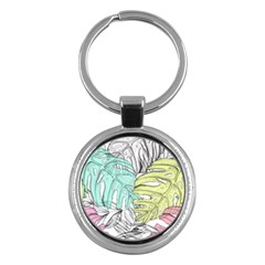 Leaves Tropical Nature Plant Key Chains (round)  by Sapixe