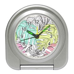 Leaves Tropical Nature Plant Travel Alarm Clock by Sapixe