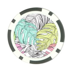 Leaves Tropical Nature Plant Poker Chip Card Guard (10 Pack) by Sapixe