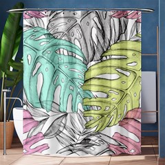 Leaves Tropical Nature Plant Shower Curtain 60  X 72  (medium)  by Sapixe