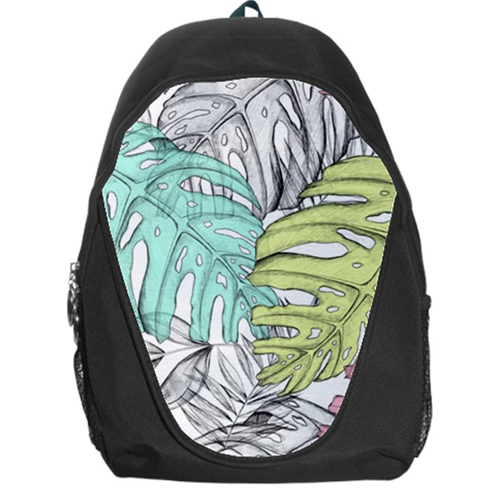 Leaves Tropical Nature Plant Backpack Bag