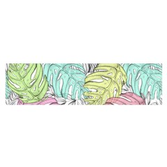 Leaves Tropical Nature Plant Satin Scarf (oblong) by Sapixe