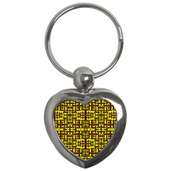 Red Black Yellow Key Chains (heart)  by ArtworkByPatrick