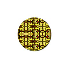 Red Black Yellow Golf Ball Marker by ArtworkByPatrick