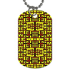 Red Black Yellow Dog Tag (two Sides) by ArtworkByPatrick