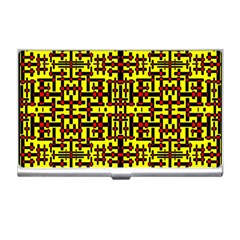 Red Black Yellow Business Card Holder by ArtworkByPatrick