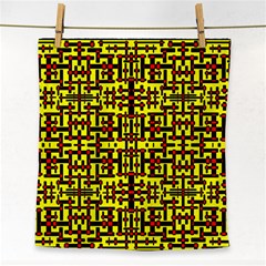 Red Black Yellow Face Towel by ArtworkByPatrick