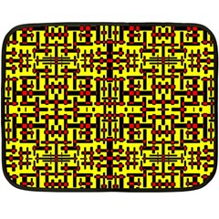 Red Black Yellow Fleece Blanket (mini) by ArtworkByPatrick