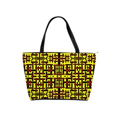 Red Black Yellow Classic Shoulder Handbag by ArtworkByPatrick