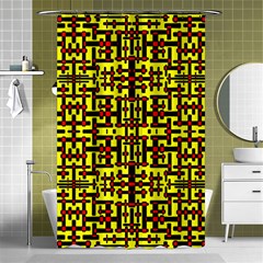 Red Black Yellow Shower Curtain 48  X 72  (small)  by ArtworkByPatrick