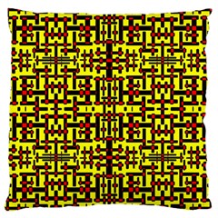 Red Black Yellow Large Cushion Case (one Side) by ArtworkByPatrick