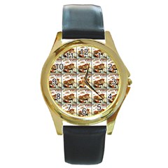 Venice Round Gold Metal Watch by ArtworkByPatrick