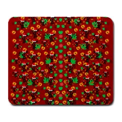 Christmas Time With Santas Helpers Large Mousepads by pepitasart