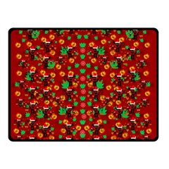 Christmas Time With Santas Helpers Double Sided Fleece Blanket (small) 