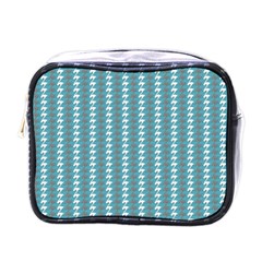 Swan Herd Houndstooth Pattern Mini Toiletries Bag (one Side) by emilyzragz