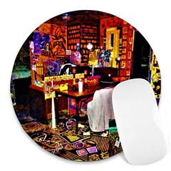 Painted House Round Mousepads by MRTACPANS