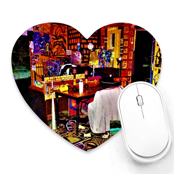 PAINTED HOUSE Heart Mousepads