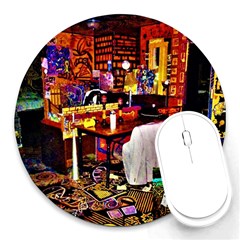 Painted House Round Mousepads by MRTACPANS