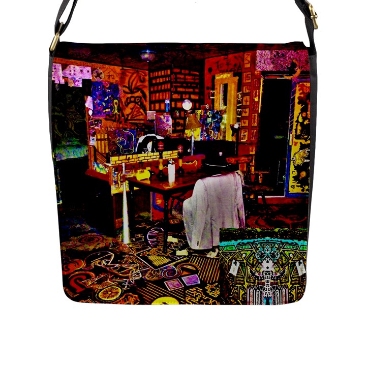 PAINTED HOUSE Flap Closure Messenger Bag (L)