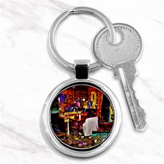 Painted House Key Chains (round)  by MRTACPANS