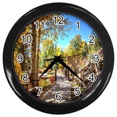 Landscape # 2 The Path Wall Clock (black) by ArtworkByPatrick