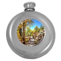 Landscape # 2 The Path Round Hip Flask (5 Oz) by ArtworkByPatrick