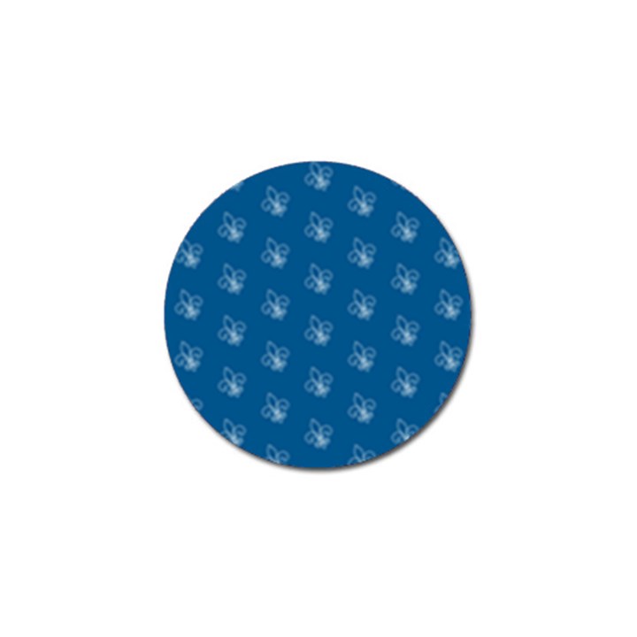 Quebec French Royal Fleur De Lys Elegant Pattern Blue Blue Quebec Fleur De Lys Pattern Blue Golf Ball Marker (4 pack)