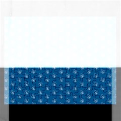 Quebec French Royal Fleur De Lys Elegant Pattern Blue Blue Quebec Fleur De Lys Pattern Blue Rectangular Jigsaw Puzzl by Quebec