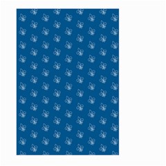 Quebec French Royal Fleur De Lys Elegant Pattern Blue Blue Quebec Fleur De Lys Pattern Blue Large Garden Flag (two Sides)