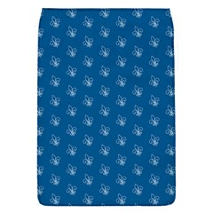 Quebec French Royal Fleur De Lys Elegant Pattern Blue Blue Quebec Fleur De Lys Pattern Blue Removable Flap Cover (s)