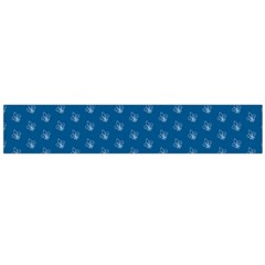 Quebec French Royal Fleur De Lys Elegant Pattern Blue Blue Quebec Fleur De Lys Pattern Blue Large Flano Scarf 