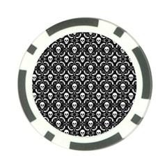 Pattern Skull And Bats Vintage Halloween Black Poker Chip Card Guard (10 Pack) by genx