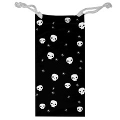 Pattern Skull Stars Halloween Gothic on black background Jewelry Bag