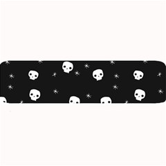 Pattern Skull Stars Halloween Gothic On Black Background Large Bar Mats by genx