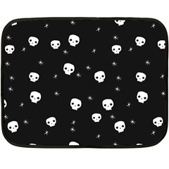 Pattern Skull Stars Halloween Gothic On Black Background Double Sided Fleece Blanket (mini)  by genx