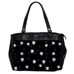 Pattern Skull Stars Halloween Gothic on black background Oversize Office Handbag