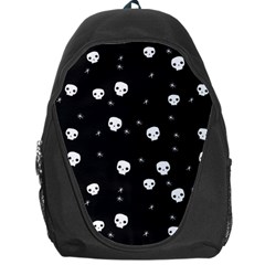 Pattern Skull Stars Halloween Gothic on black background Backpack Bag