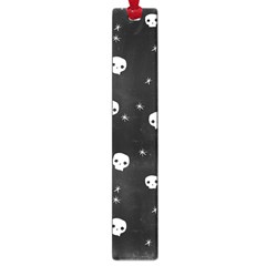 Pattern Skull Stars Halloween Gothic On Black Background Large Book Marks by genx