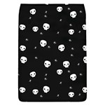 Pattern Skull Stars Halloween Gothic on black background Removable Flap Cover (L) Front