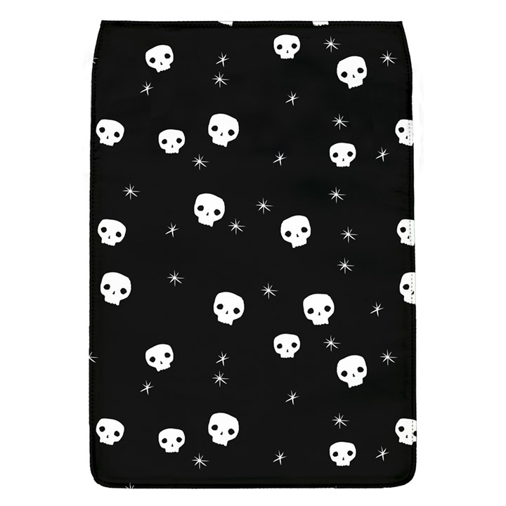 Pattern Skull Stars Halloween Gothic on black background Removable Flap Cover (L)